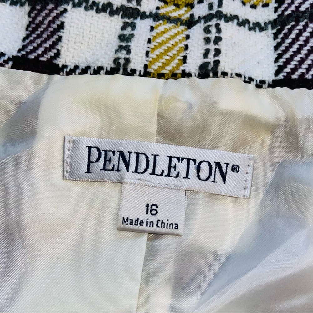 PENDLETON Plaid Tweed Blazer sz 16 - Picture 3 of 9